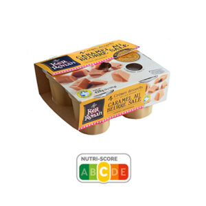 Image d'un pack de 4 crèmes dessert au caramel au beurre salé de Guérande, de la marque Ker Ronan